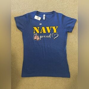 Live And Tell Women’s Royal Blue *Navy Proud* T-Shirt